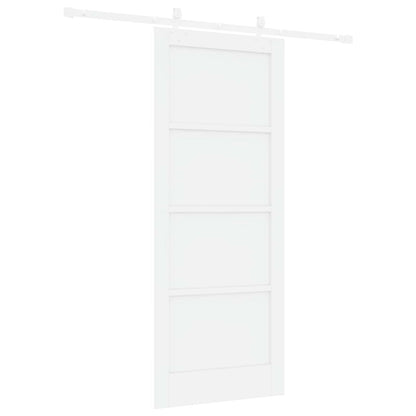 vidaXL Sliding Door White 83 x 202 cm Solid Pine Wood 6