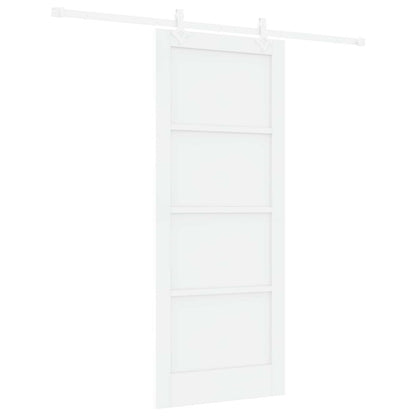vidaXL Sliding Door White 83 x 202 cm Solid Pine Wood 2