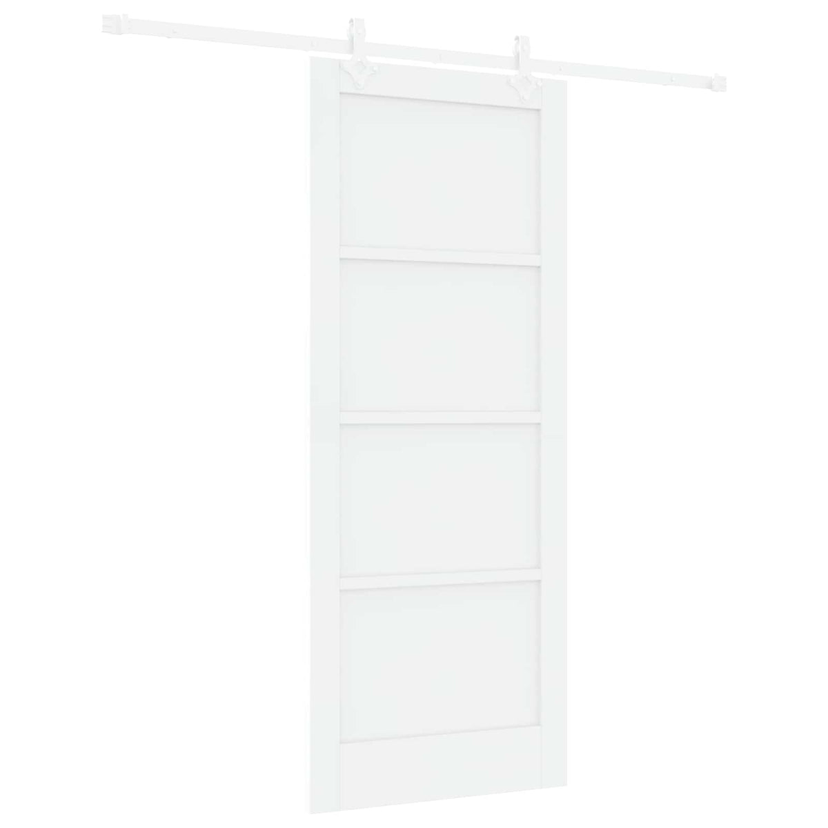 Sliding Door Solid Pine Wood 200 cm White 83 cm 202 cm