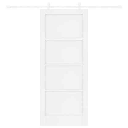vidaXL Sliding Door White 83 x 202 cm Solid Pine Wood 4