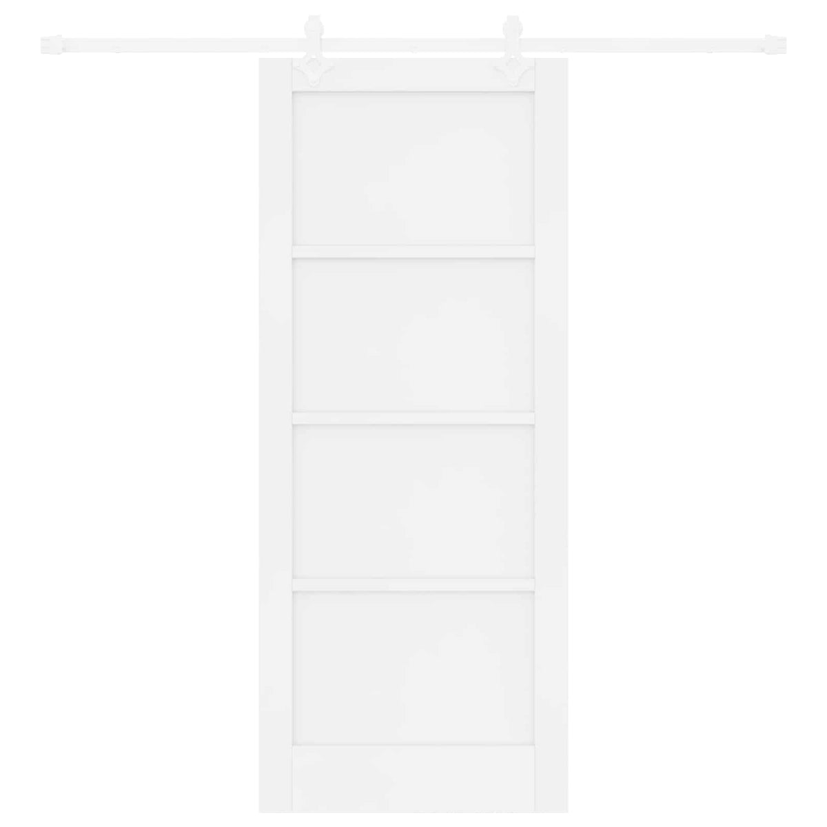 Sliding Door Solid Pine Wood 200 cm White 83 cm 202 cm