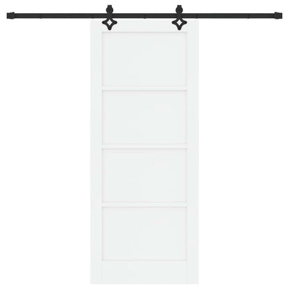 vidaXL Sliding Door ORKDAL 83 x 202 cm Solid Pine Wood White 4