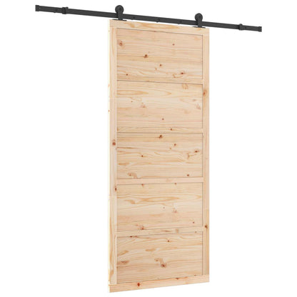 vidaXL Sliding Door 100 x 208 cm Solid Pine Wood Natural 2