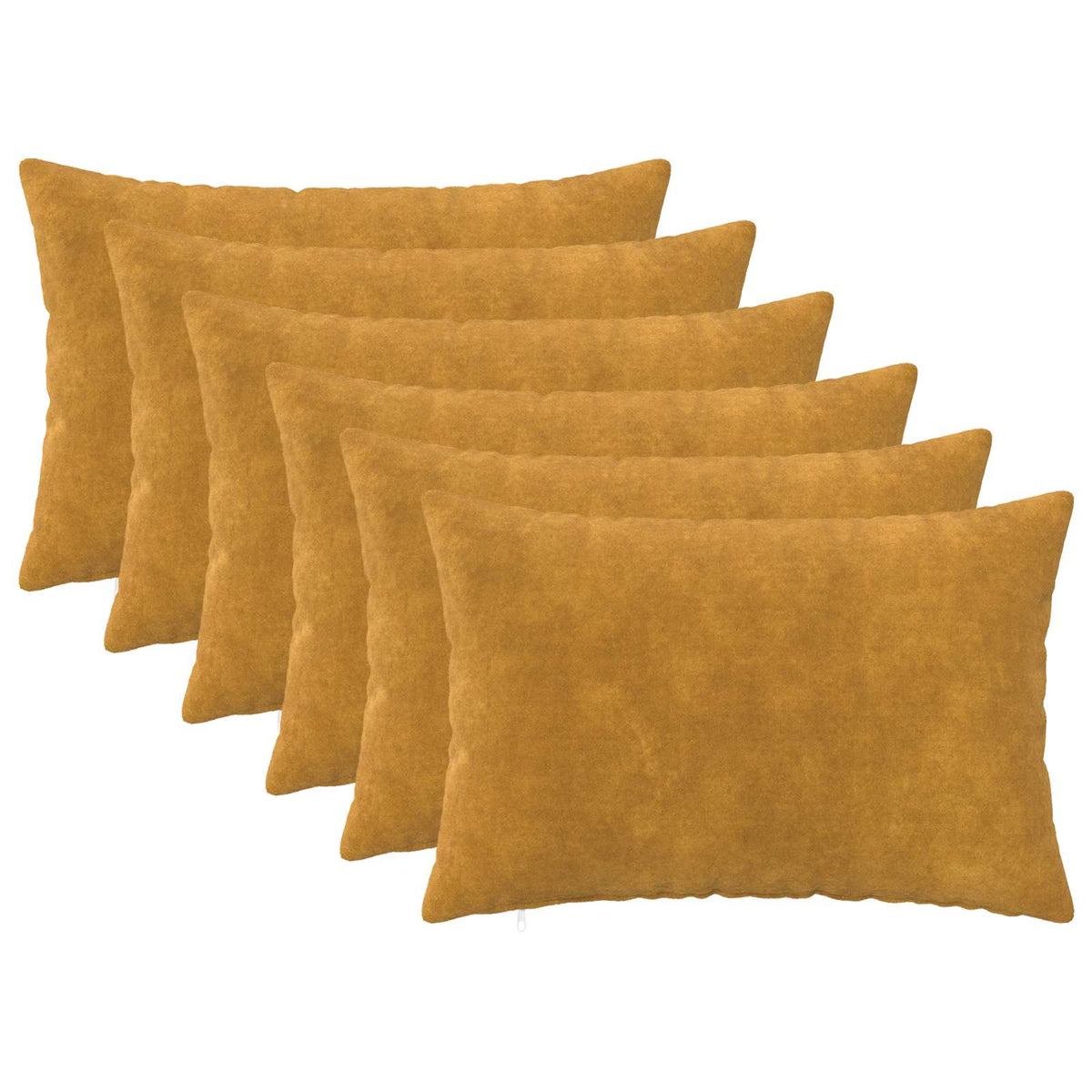 Throw Pillow HEERLEN Microfiber Fleece 6 pcs Yellow 30 x 50 cm