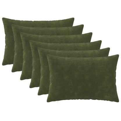 Throw Pillow HEERLEN Microfiber Fleece 6 pcs Green 30 x 50 cm