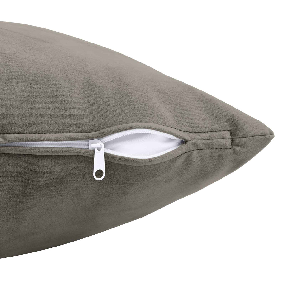 Throw Pillow HEERLEN Velvet 12 pcs 40 x 40 cm Light grey