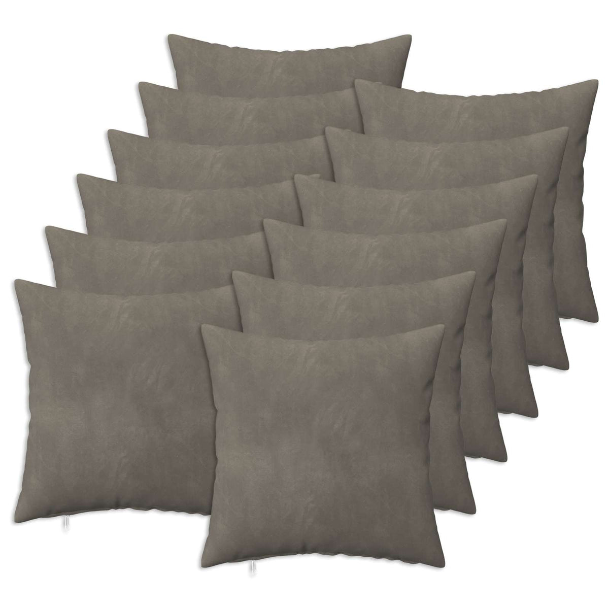 Throw Pillow HEERLEN Velvet 12 pcs 40 x 40 cm Light grey