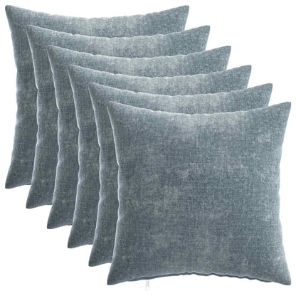 vidaXL Throw Pillow 6 pcs HEERLEN Light Blue 40 x 40 cm 2