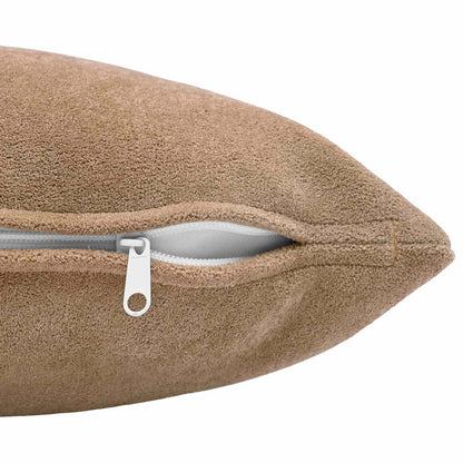Throw Pillow HEERLEN Microfiber Fleece 6 pcs Taupe 40 x 40 cm