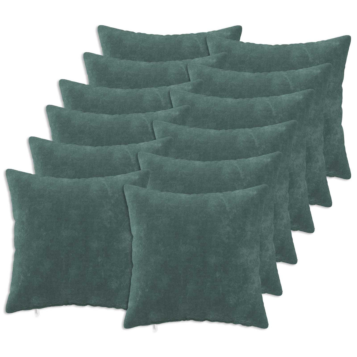 Throw Pillow HEERLEN Microfiber Fleece 12 pcs 40 x 40 cm Sea blue