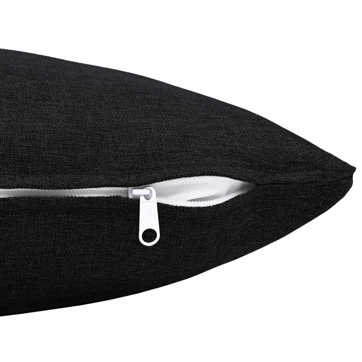 Throw Pillow HEERLEN Fabric 6 pcs 40 x 60 cm Black