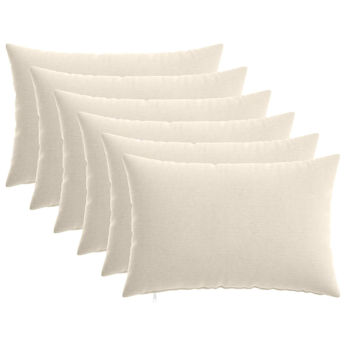 vidaXL Throw Pillow 6 pcs HEERLEN Cream 40 x 60 cm Chenille Fabric 2