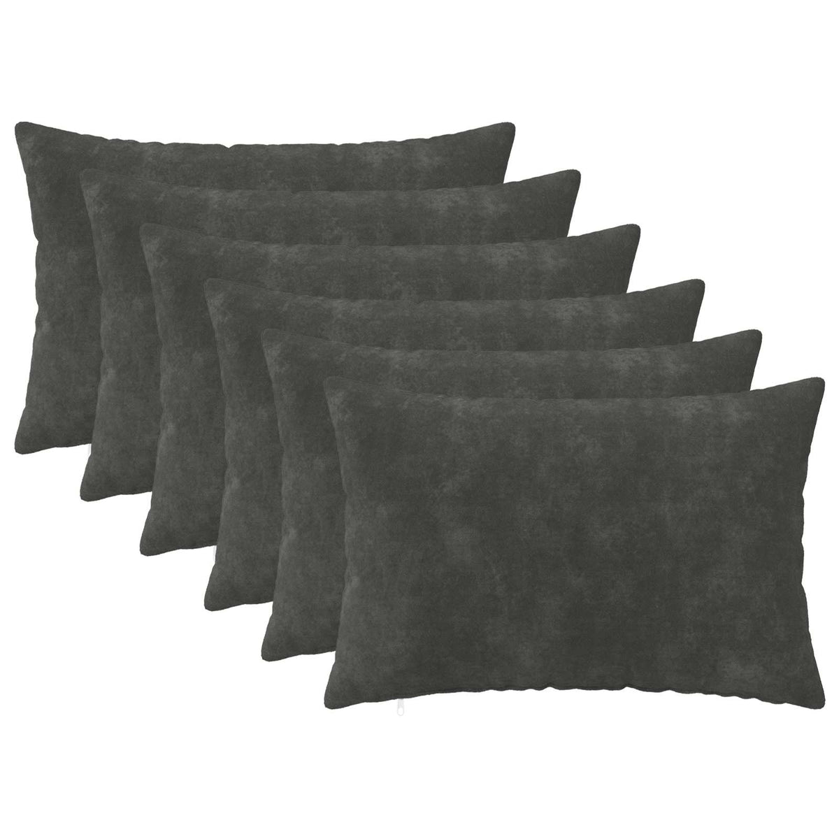Throw Pillow HEERLEN 6 pcs Anthracite 40 x 60 cm