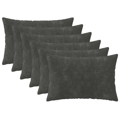 Throw Pillow HEERLEN 6 pcs Anthracite 40 x 60 cm