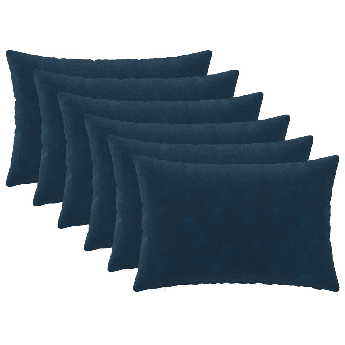 Throw Pillow HEERLEN Microfiber Fleece 6 pcs Blue 40 x 60 cm