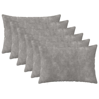 Throw Pillow HEERLEN 6 pcs Light Grey 40 x 60 cm