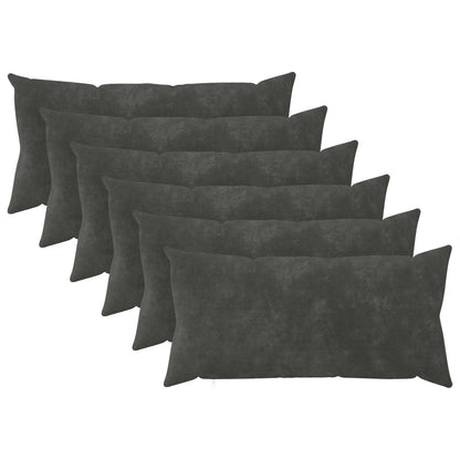 Throw Pillow HEERLEN 6 pcs Anthracite 40 x 70 cm