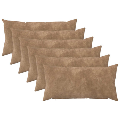 Throw Pillow HEERLEN Microfiber Fleece 6 pcs Taupe 40 x 70 cm
