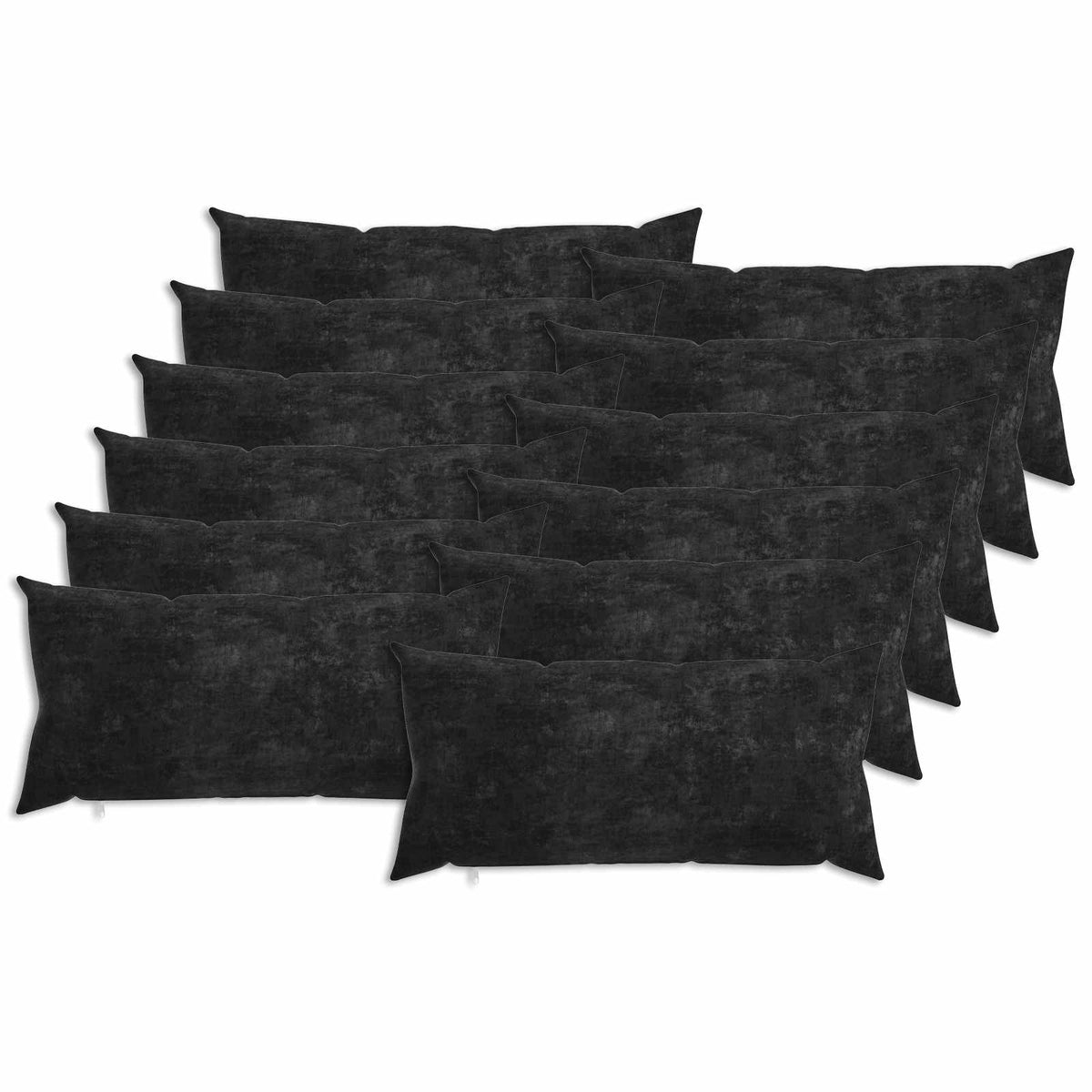 vidaXL Cushion with Pillow HEERLEN 12 pcs Anthracite Chenille Fabric 2