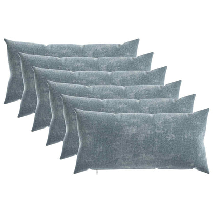 vidaXL Throw Pillow 6 pcs HEERLEN Light Blue 40 x 80 cm 2