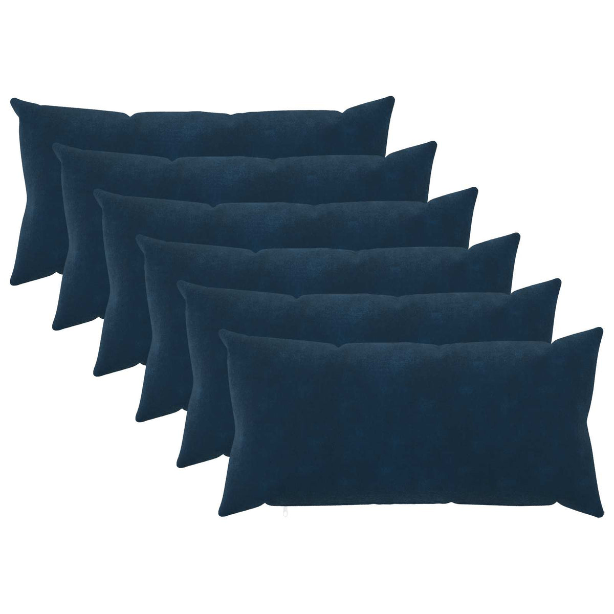 Throw Pillow HEERLEN Microfiber Fleece 6 pcs Blue 40 x 80 cm