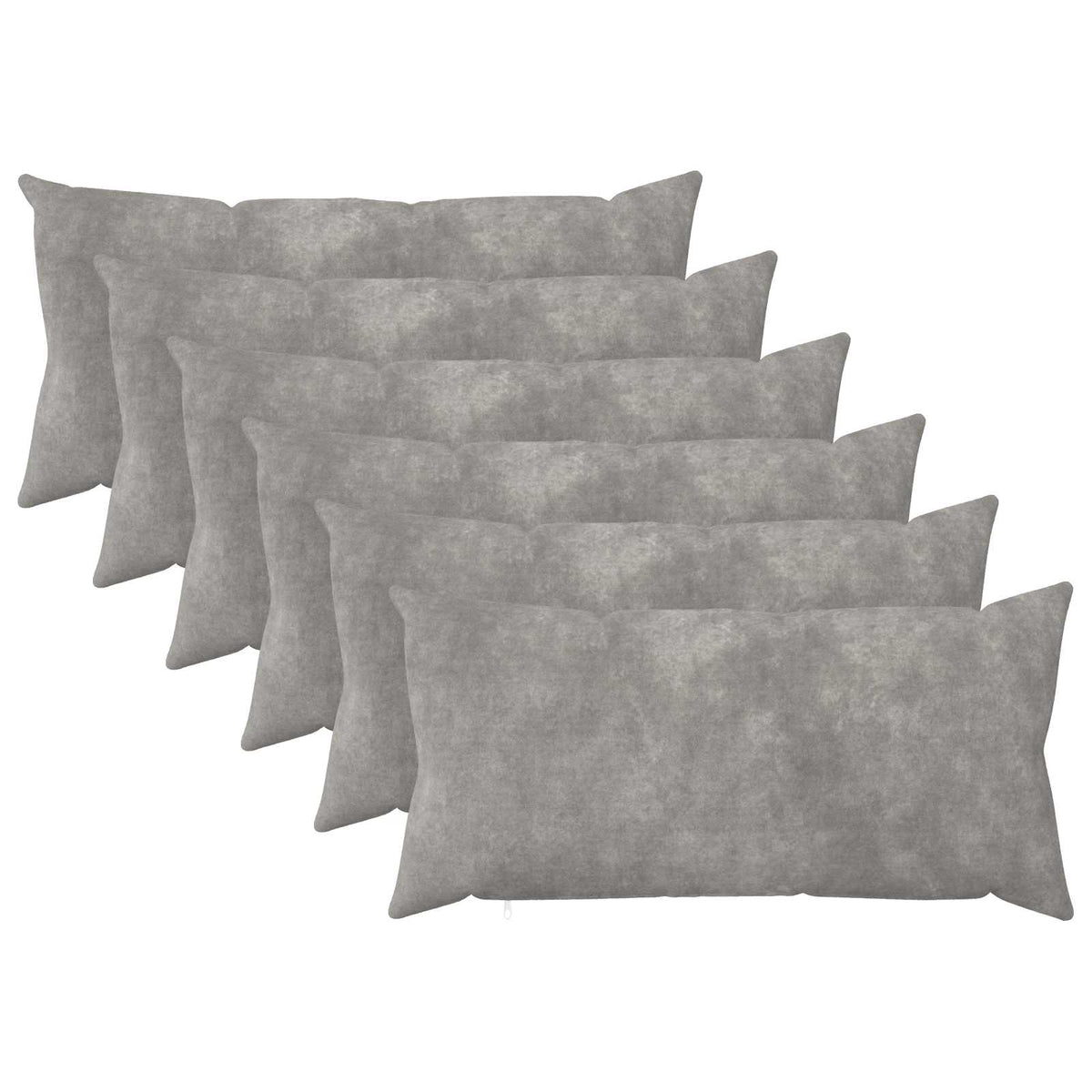 Throw Pillow HEERLEN 6 pcs Light Grey 40 x 80 cm