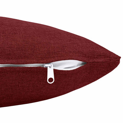 Throw Pillow HEERLEN Fabric 2 pcs Wine Red 40 x 145 cm