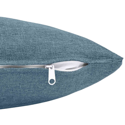 Throw Pillow HEERLEN Fabric 2 pcs Jeans Blue 40 x 145 cm