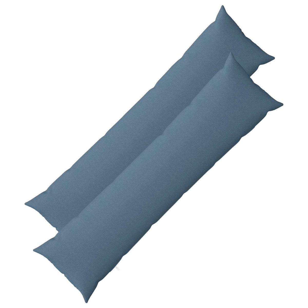 Throw Pillow HEERLEN Fabric 2 pcs Jeans Blue 40 x 145 cm