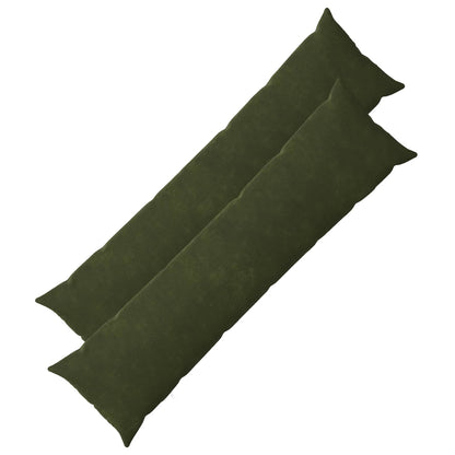 Throw Pillow HEERLEN Microfiber Fleece 2 pcs Green 40 x 145 cm