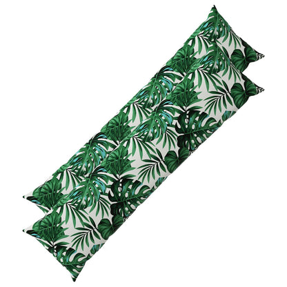 Throw Pillow HEERLEN Polyester 2 pcs Leaf Pattern 40 x 145 cm