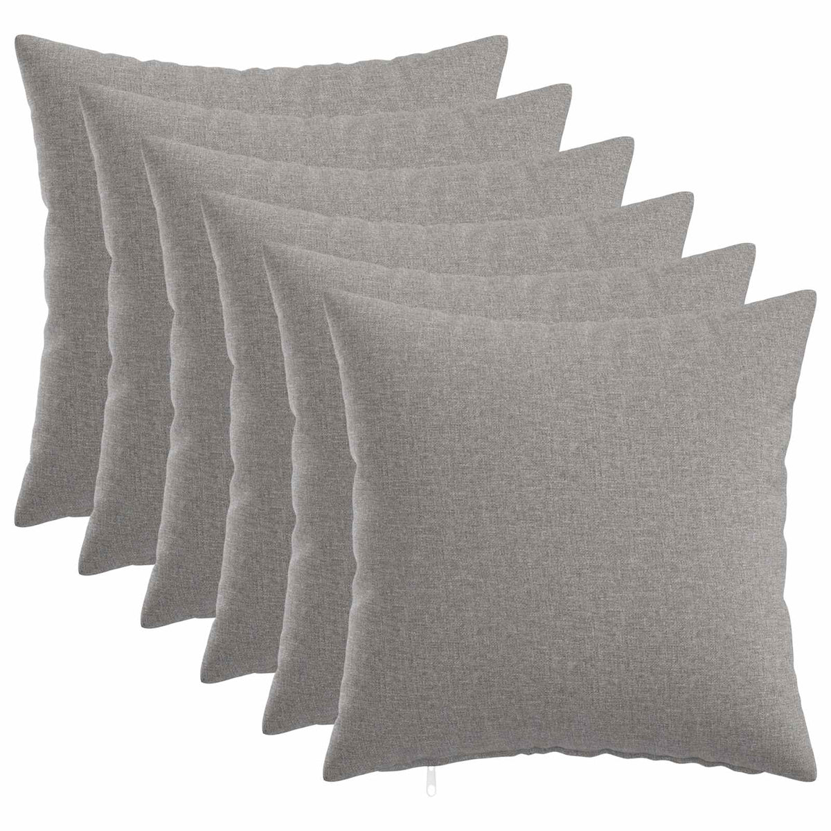 Throw Pillow HEERLEN Fabric 6 pcs 45 x 45 cm Cloud grey