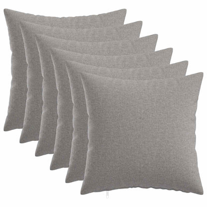 Throw Pillow HEERLEN Fabric 6 pcs 45 x 45 cm Cloud grey