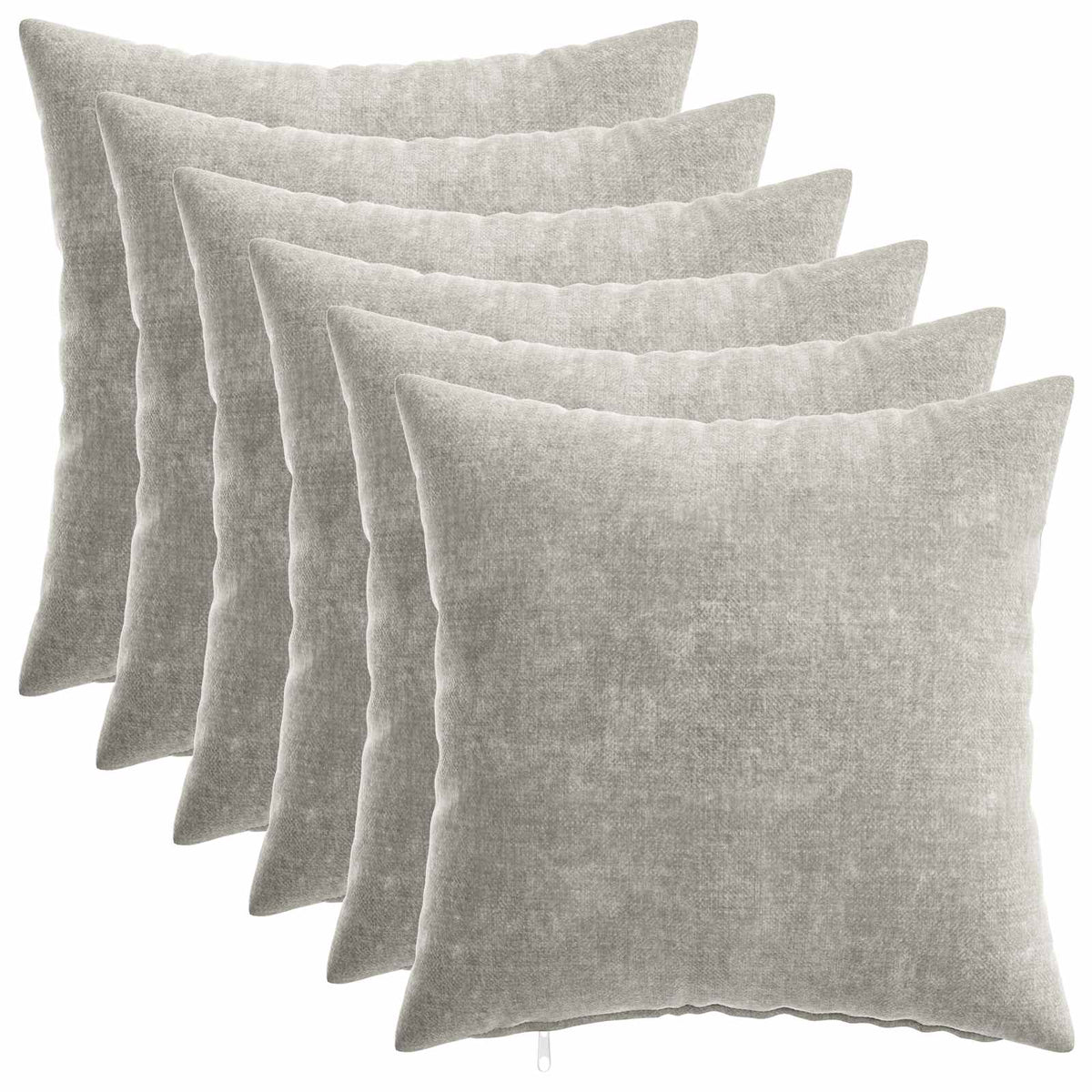 vidaXL Throw Pillow 6 pcs HEERLEN Light Grey 45 x 45 cm 2