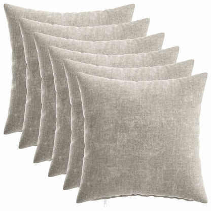 vidaXL Throw Pillow 6 pcs HEERLEN Light Grey 45 x 45 cm 2