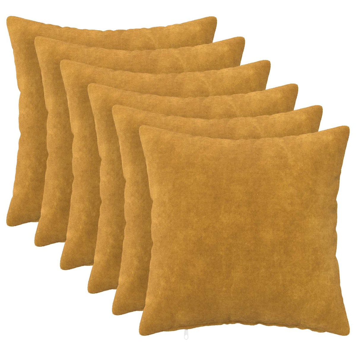 Throw Pillow HEERLEN Microfiber Fleece 6 pcs Yellow 45 x 45 cm