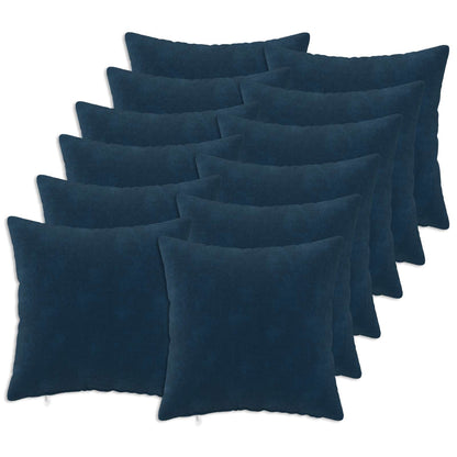 Throw Pillow HEERLEN Microfiber Fleece 12 pcs 45 x 45 cm Blue