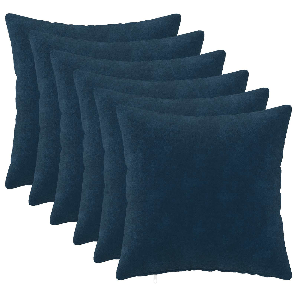 Throw Pillow HEERLEN Microfiber Fleece 6 pcs Blue 50 x 50 cm