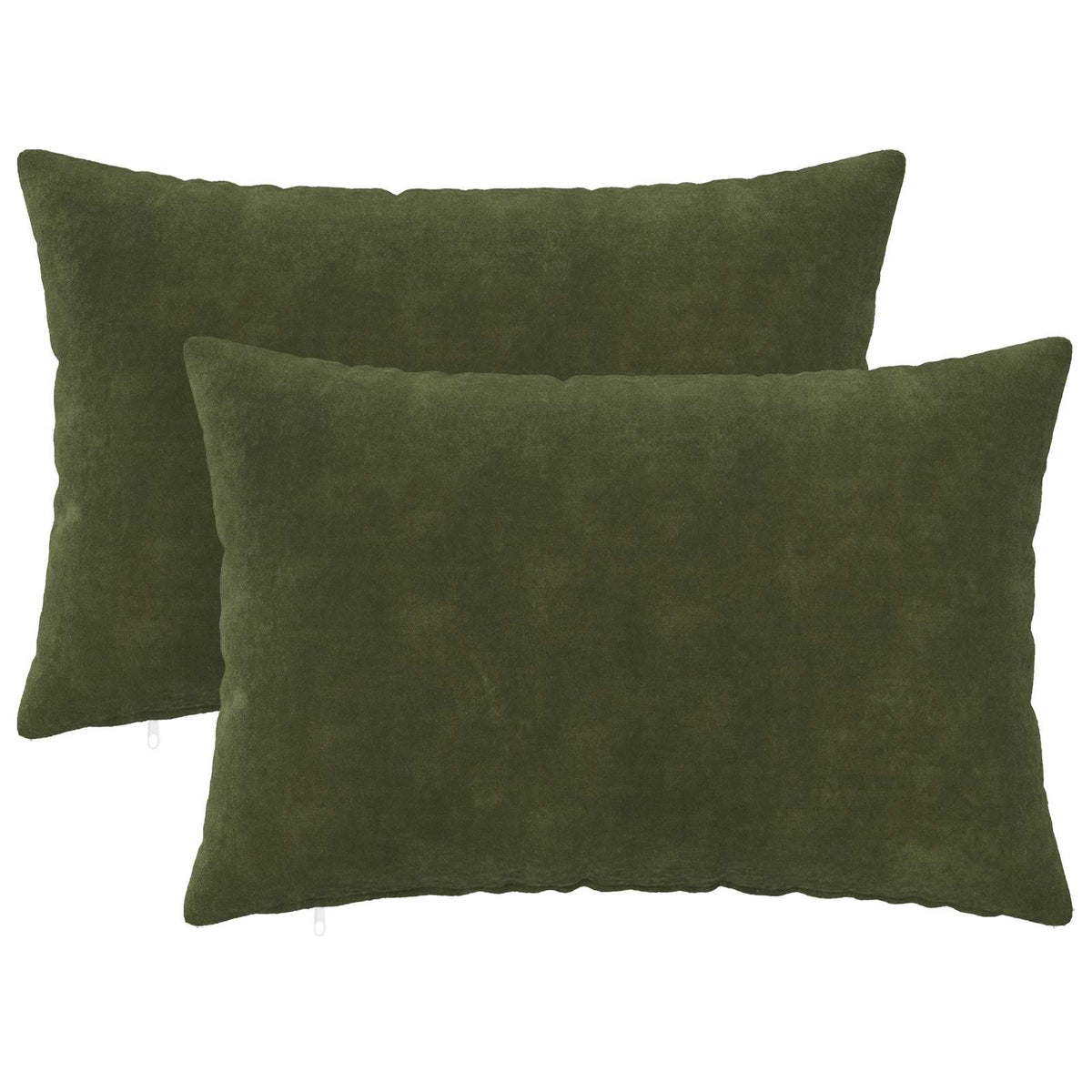 Throw Pillow HEERLEN Microfiber Fleece 2 pcs Green 50 x 75 cm
