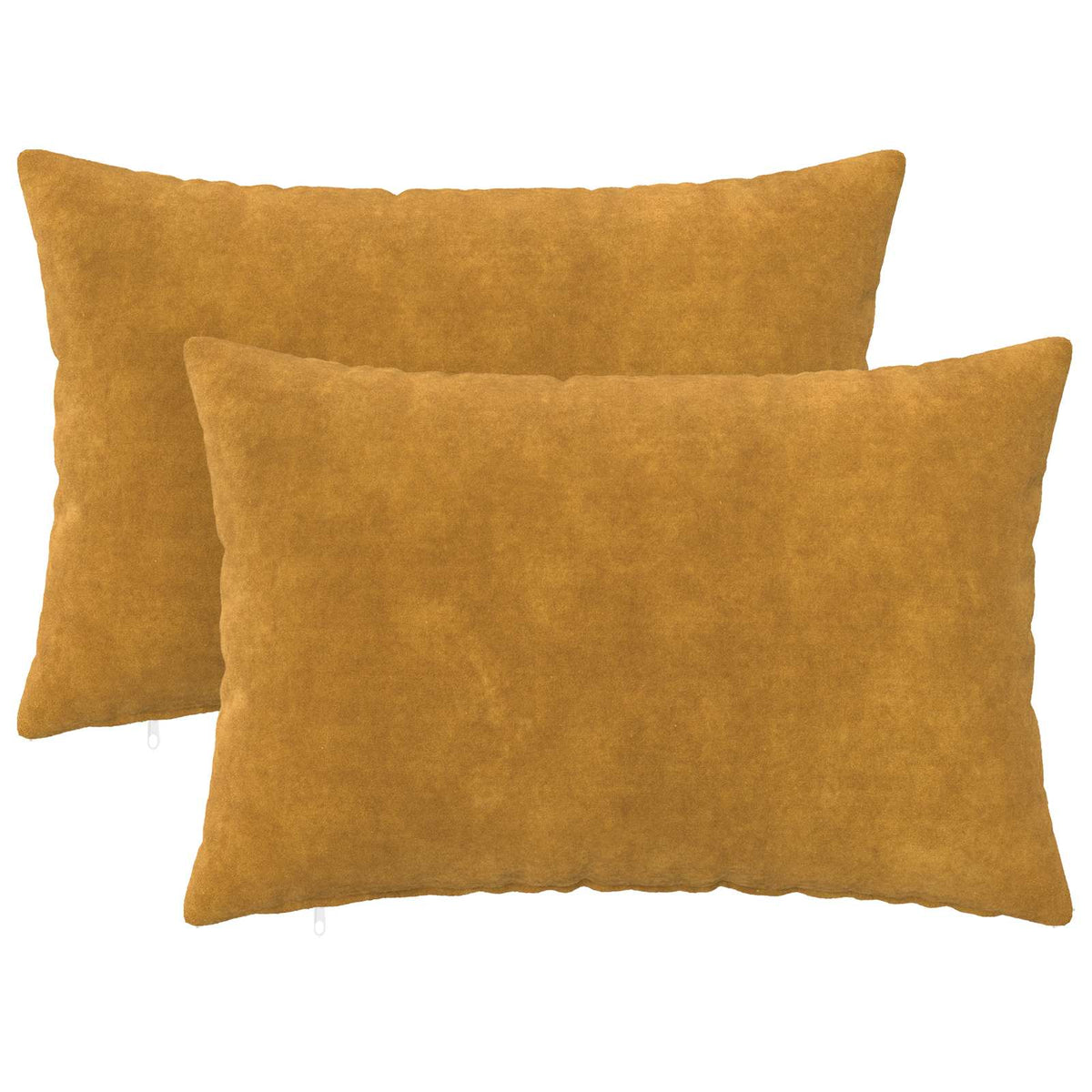 Throw Pillow HEERLEN Microfiber Fleece 2 pcs Yellow 50 x 80 cm