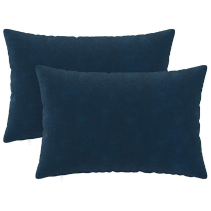 Throw Pillow HEERLEN Microfiber Fleece 2 pcs Blue 50 x 80 cm