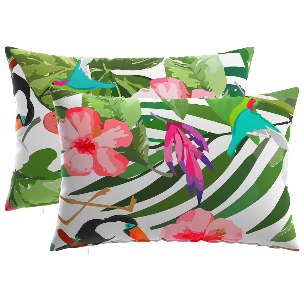 Throw Pillow HEERLEN Polyester 2 pcs Multicolour 50 x 80 cm