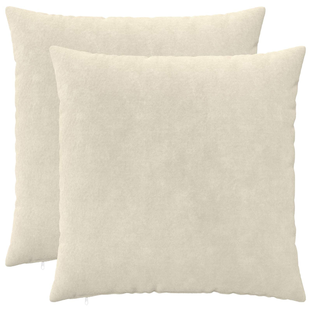 Throw Pillow HEERLEN Microfiber Fleece Cream