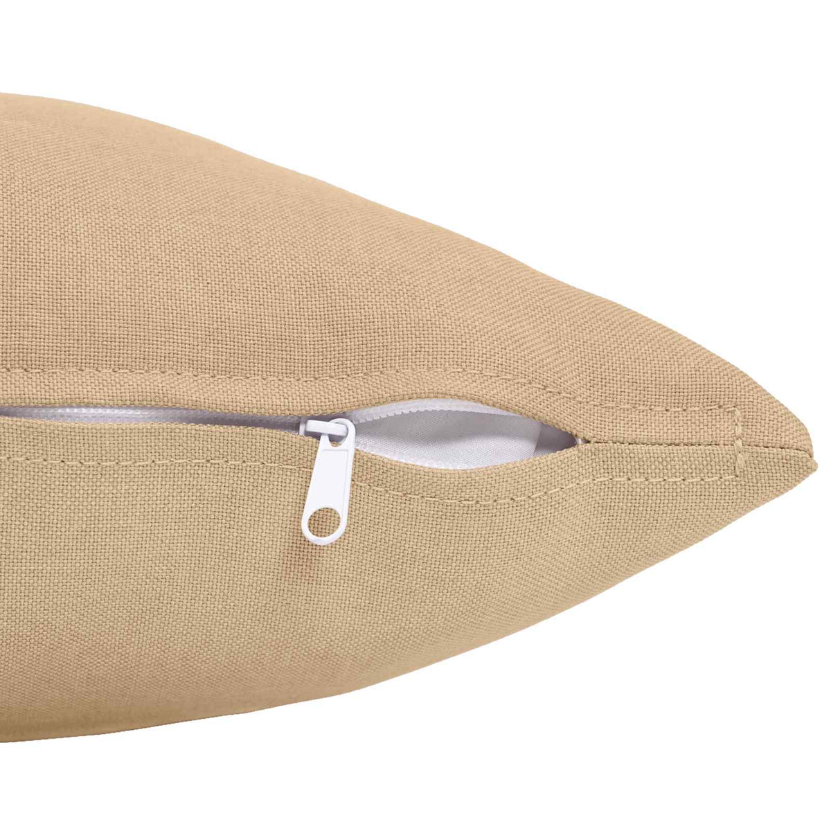 Throw Pillow HEERLEN Fabric 2 pcs Cream 65 x 65 cm