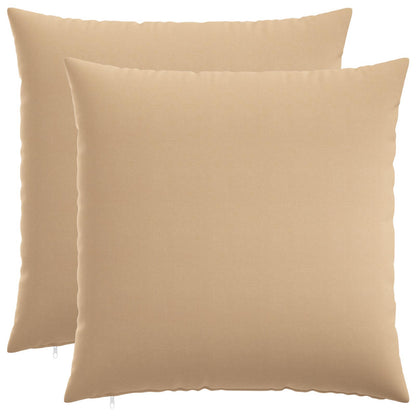 Throw Pillow HEERLEN Fabric 2 pcs Cream 65 x 65 cm