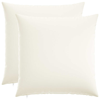 Throw Pillow HEERLEN Fabric 2 pcs White 65 x 65 cm