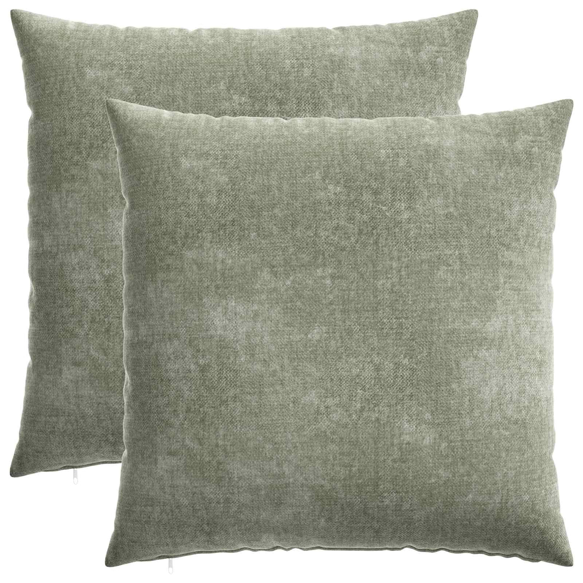 vidaXL Throw Pillow 2 pcs HEERLEN Green 65 x 65 cm Chenille Fabric 2