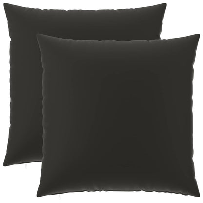 Throw Pillow HEERLEN Polyester 2 pcs Black 65 x 65 cm