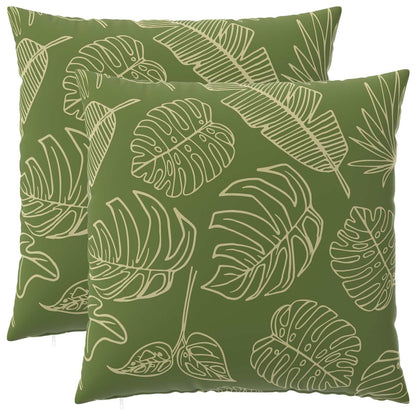 vidaXL Throw Pillow 2 pcs HEERLEN Leaf Design 65 x 65 cm Polyester 2