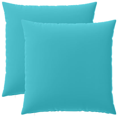 Throw Pillow HEERLEN Polyester 2 pcs Turquoise 65 x 65 cm
